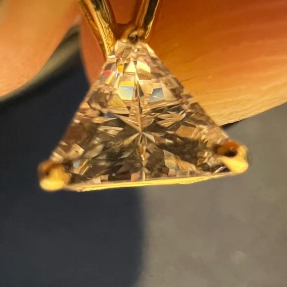 14k solitaire pendant - Picture 4 of 9